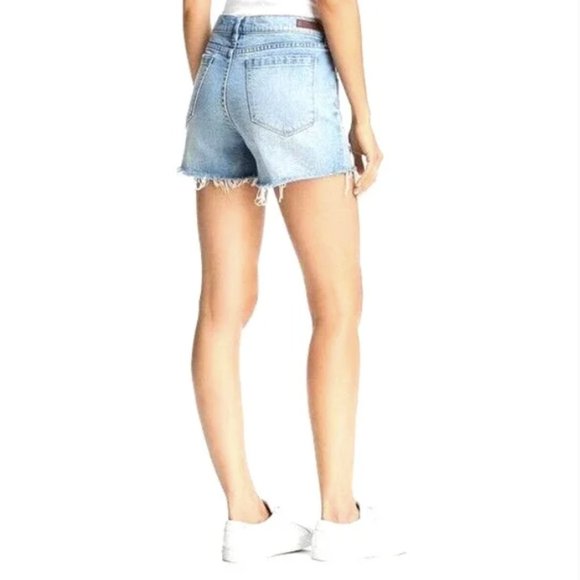 Blank NYC Pants - Blank NYC The Fulton Roll Up Frayed Hem Denim Short Size 28